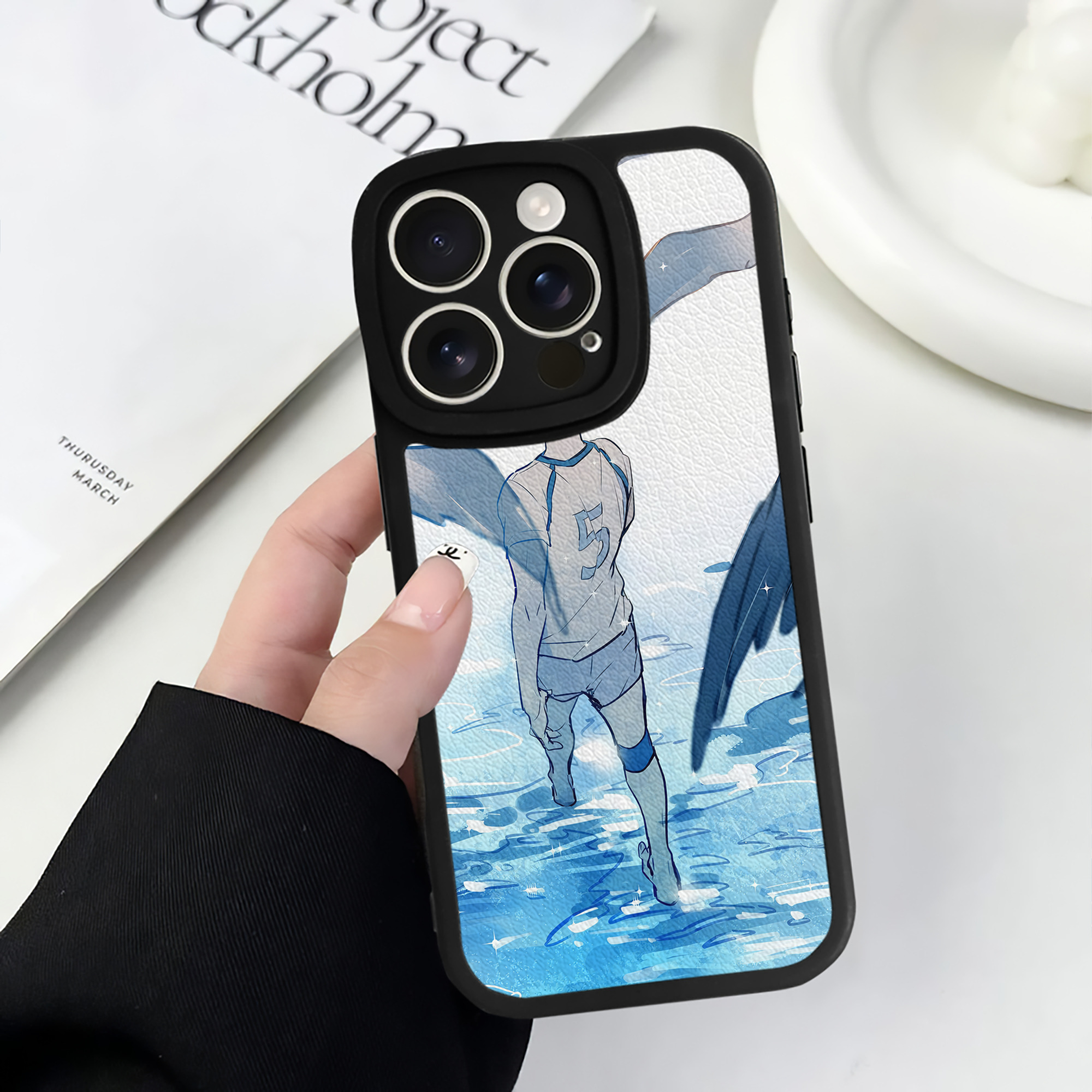 （画像用） ハイキュー!! Haikyu!! 【iPhone 16シリーズ対応】シリコンスマホケース（レザー調） 材質：シリコン